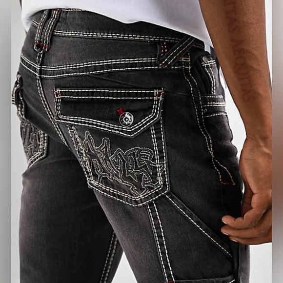 Zumiez Ninth Hall Black Denim Stacked Flare Jeans - Picture 5 of 9